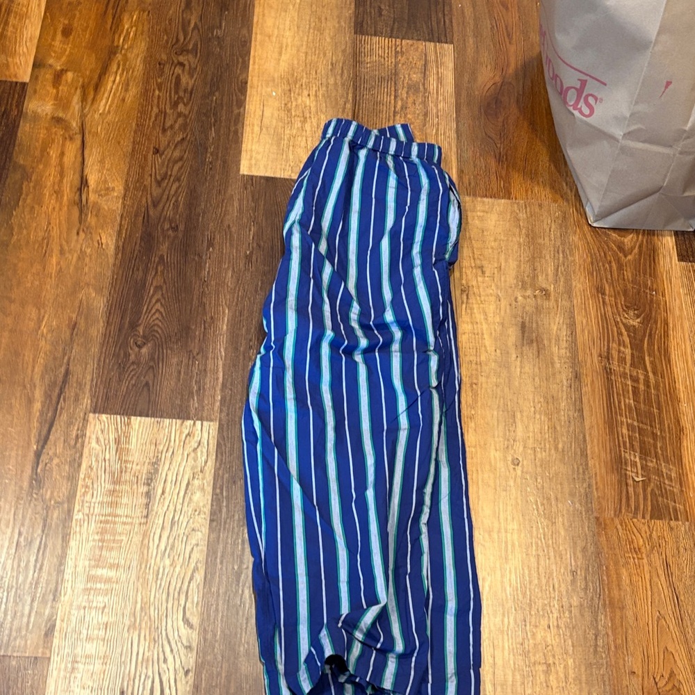 Blue Striped Anthropologie PJ bottoms - Picture 8 of 9